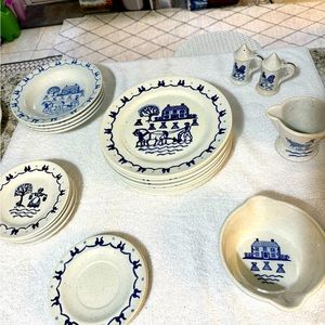 Provincial Blue Poppytrail by Metlox Dinnerware collection